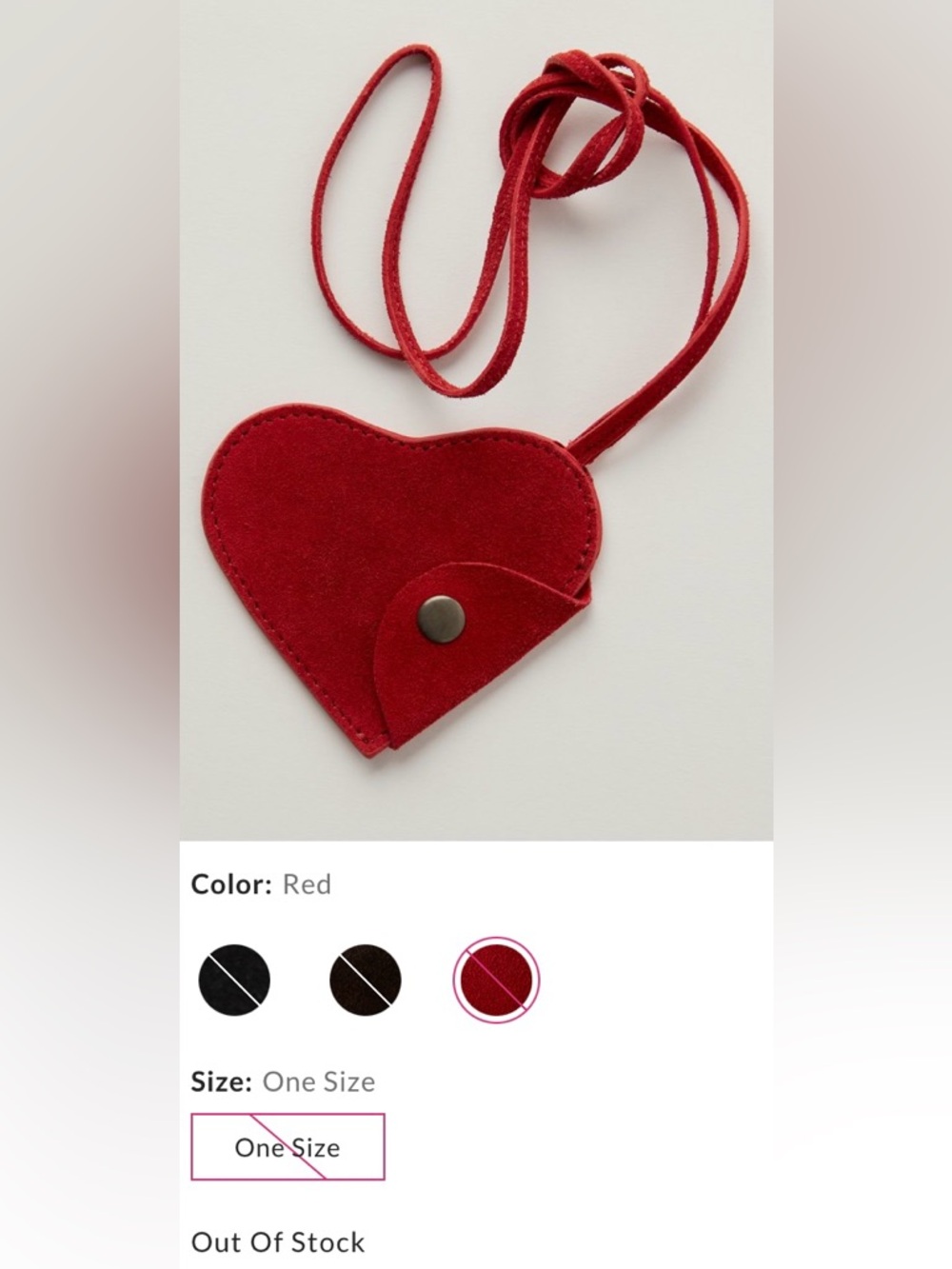 We The Free / Free People ~ Heart Lanyard Bag Charm ♥️ Red ♥️  * NWT - Picture 5 of 8